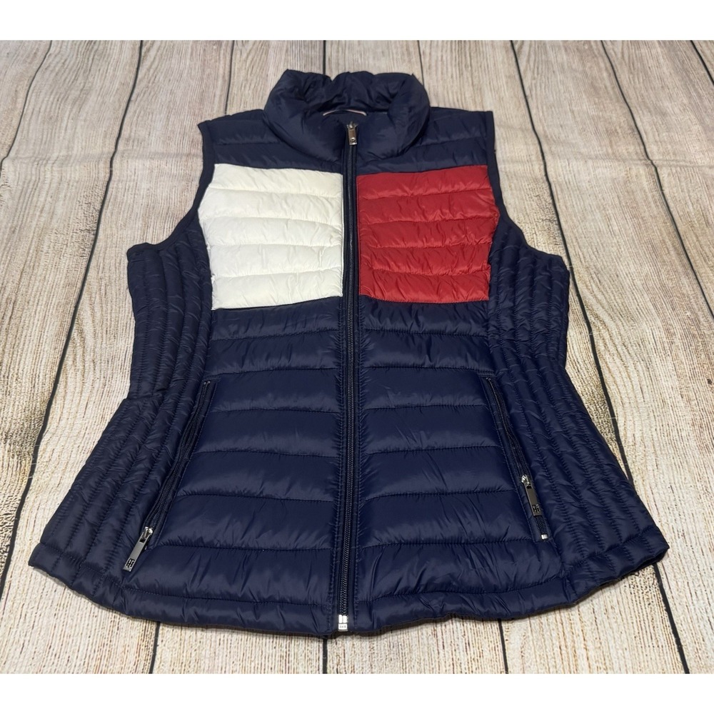 Tommy Hilfiger Puffer Vest Women's Sz Small Packable Lightweight Jacket TubT